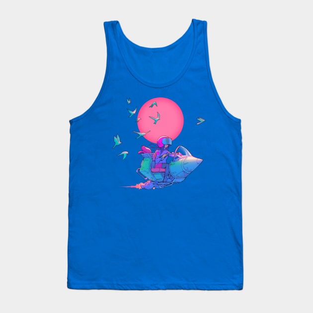 Sunset Scooter Tank Top by spacegoose